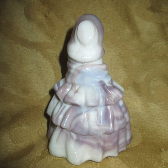 Boyd Slag Glass Colonial Lady Louise Figurine Purple - Picture 2 of 3
